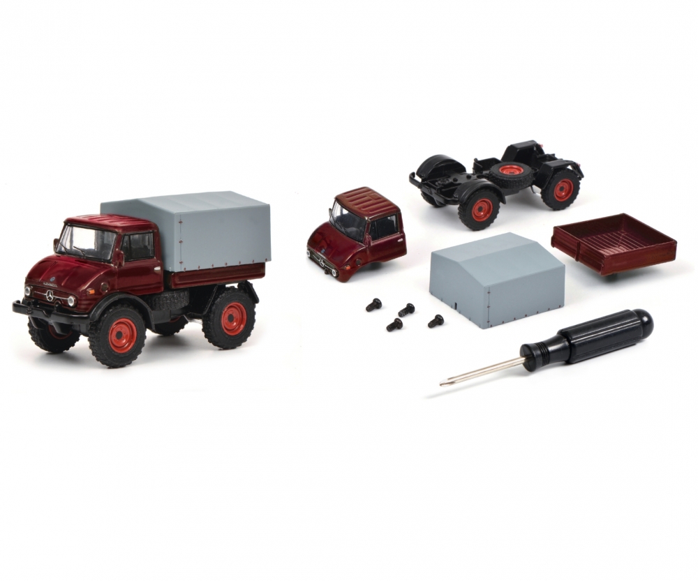 Schuco 452019800 Bausatz Unimog U406, rot 1:64 1:64