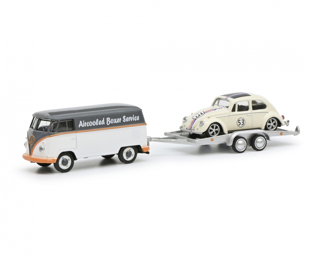 Schuco 452033400 VW T1 m.Käfer AIRCOOLED 1:64 1:64