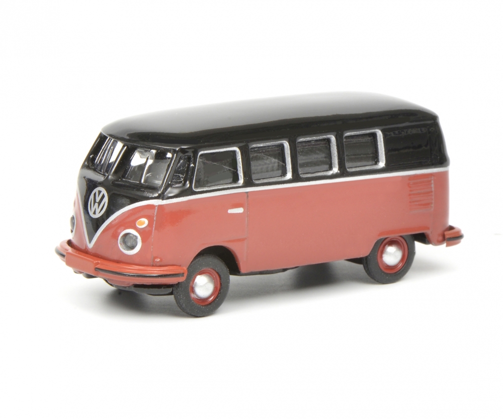 Schuco 452633700 VW T1c Bus, schwarz-rot 1:87 1:87
