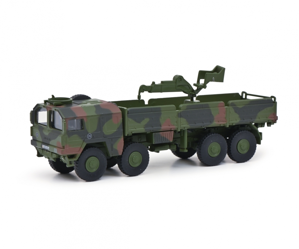 Schuco 452658500 MAN 10t GL flecktarn mit Kran 1:87 1:87