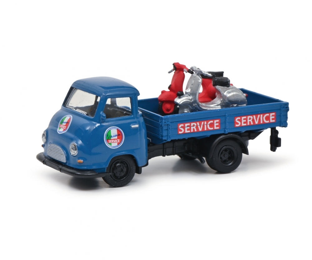 Schuco 452661400 Hanomag Kurier mit Vespa blau 1:87 1:87