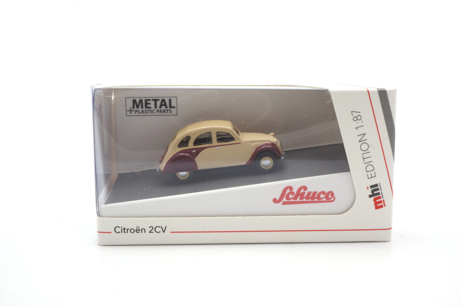 Schuco 452665901 Citroen 2CV - dunkelrot/beige 1:87