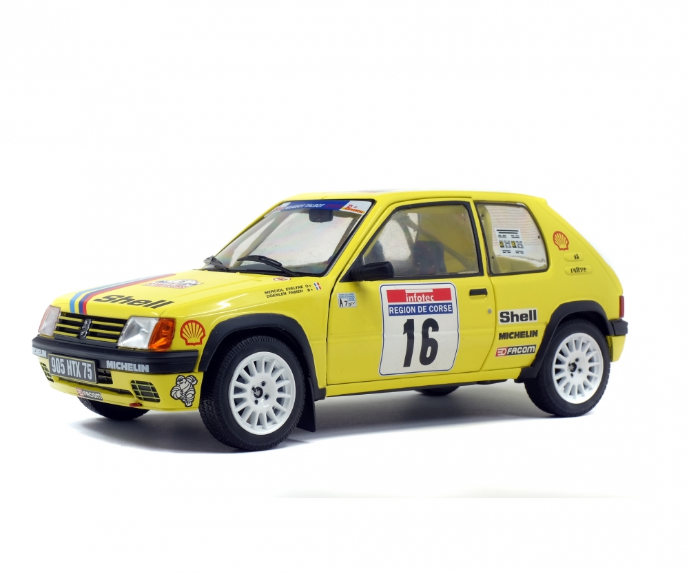 Solido 421185190 1:18 Peugeot 205 Rallye, 1990 