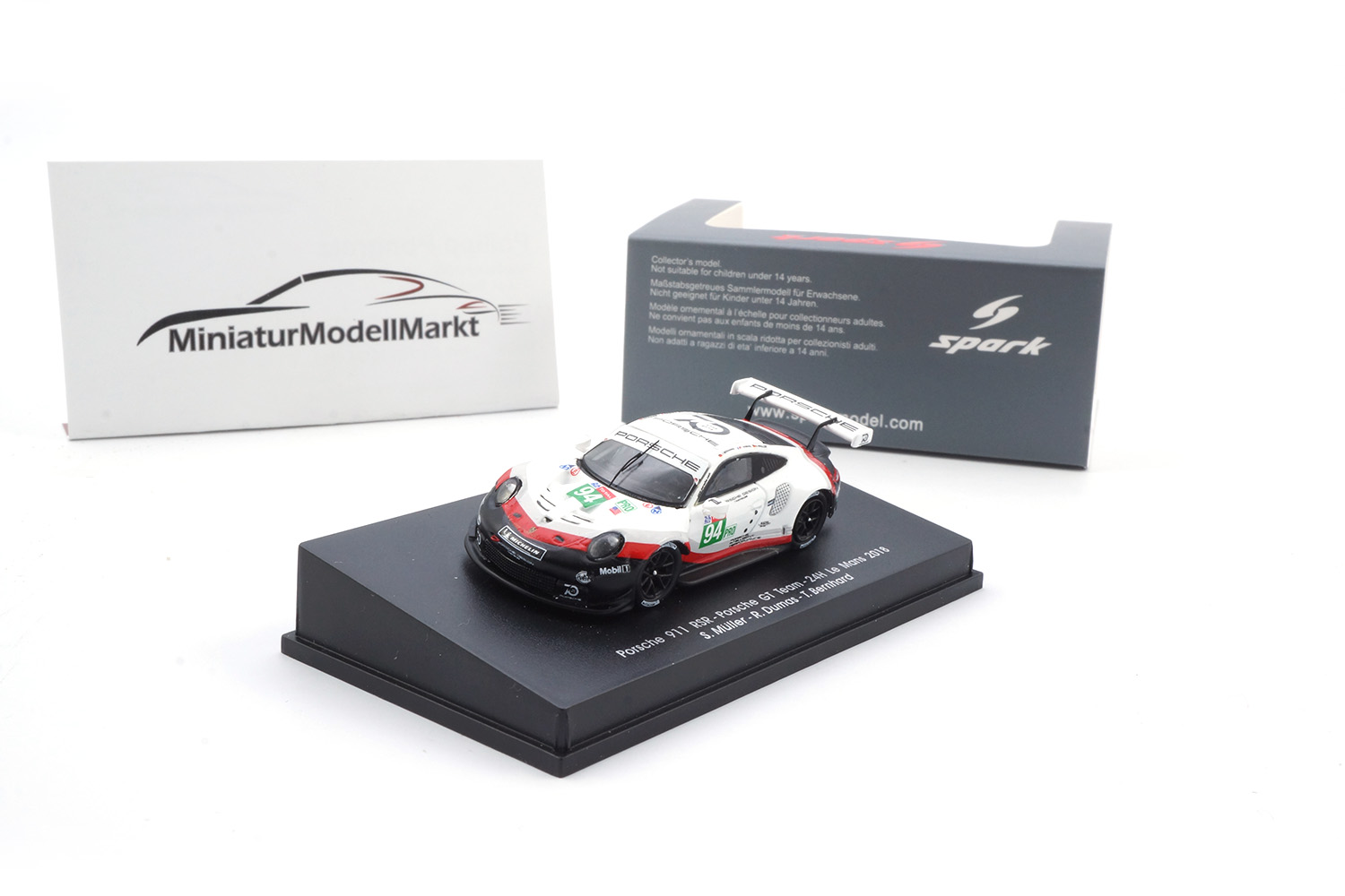 Spark 87S145 Porsche 911 RSR #94 - Porsche GT Team - Le Mans 2018 1:87