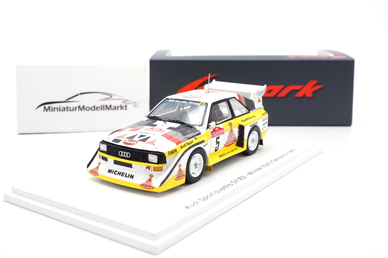 Spark S5192 Audi Sport Quattro S1 E2 Rallye San Remo 1985 - Walter Röhrl 1:43