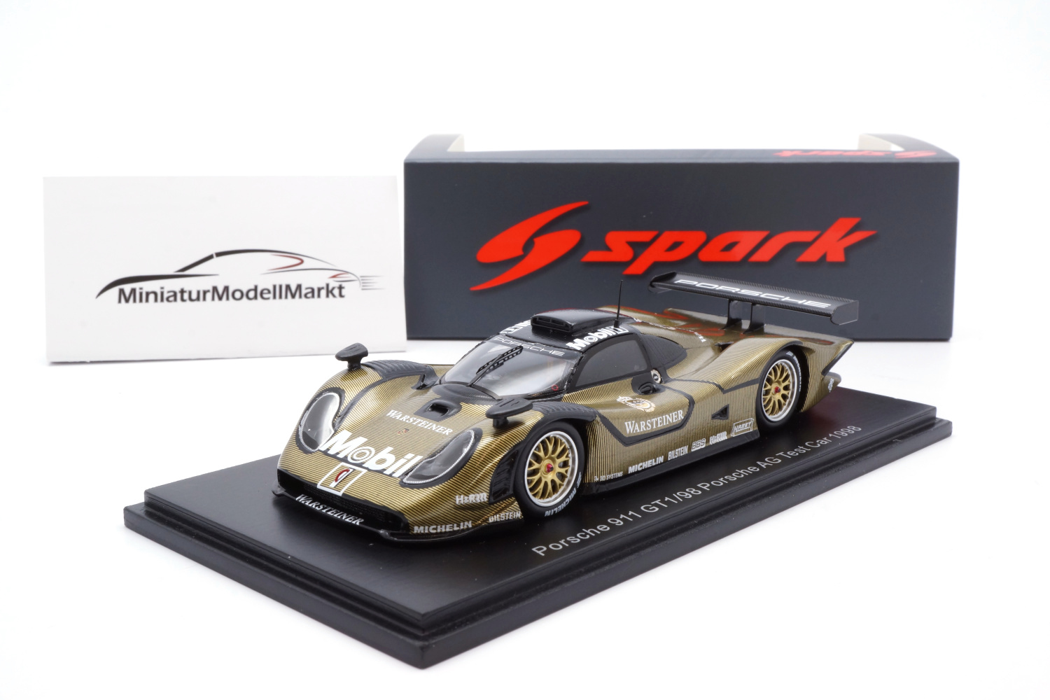 Spark S5997 Porsche 911 GT1/98 Porsche AG Test Car 1998 1:43