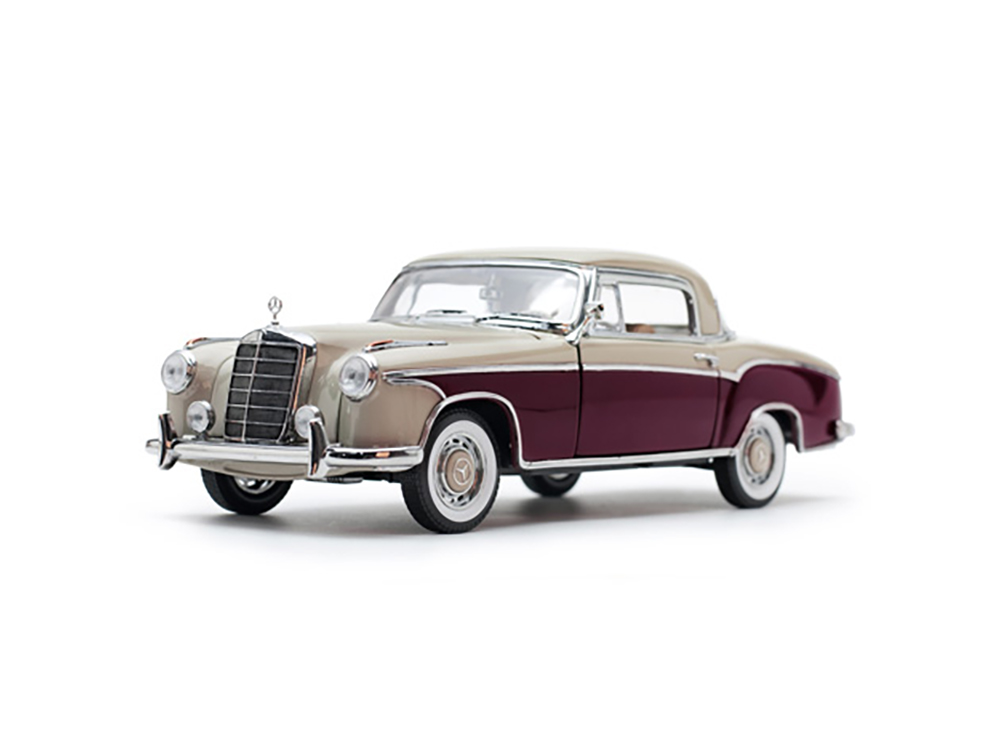 Sun Star 3570 Mercedes 220 SE Coupe - dunkelbeige/dunkelrot - 1959 1:18