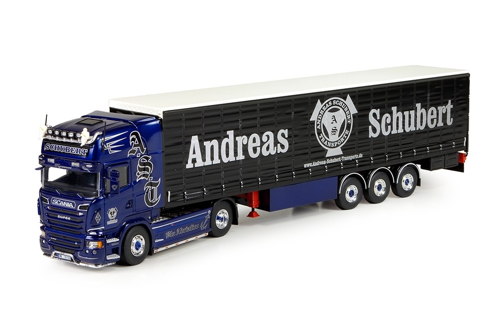 Tekno 71007 Scania R 13 TL Sattelzug Andreas Schubert/Blue Adriatico 1:50