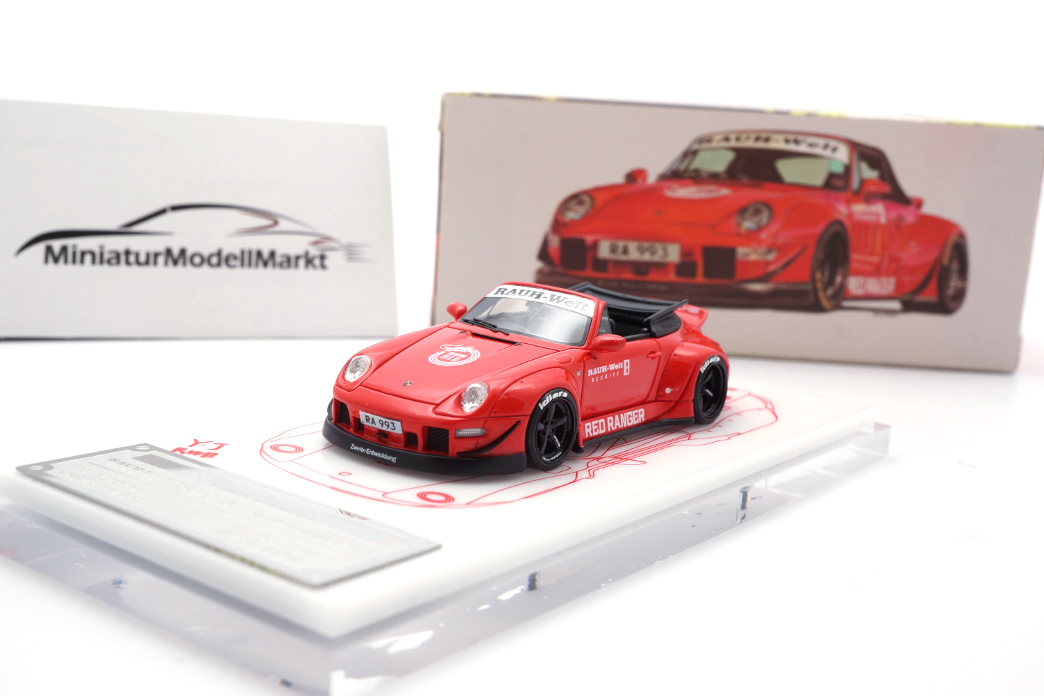 Timothy & Pierre TPRWB-12 Porsche 911 (993) Targa - RWB - Red Ranger 1:64