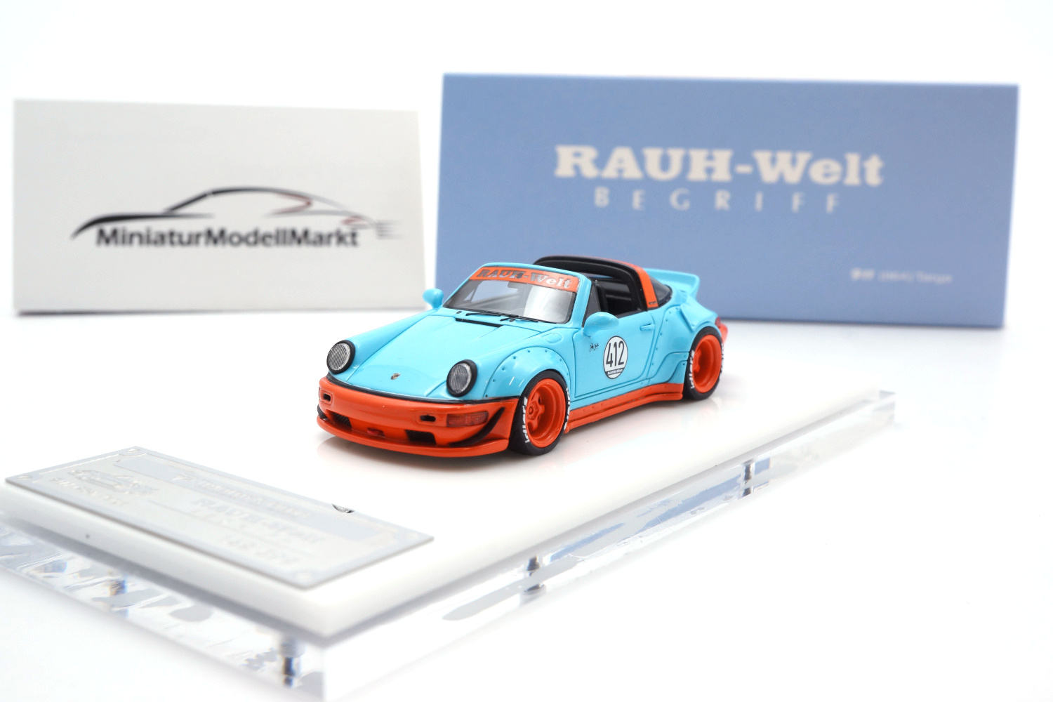 Timothy & Pierre TPRWB-14 Porsche 911 (964) Targa - RWB - Blau/Orange 1:64