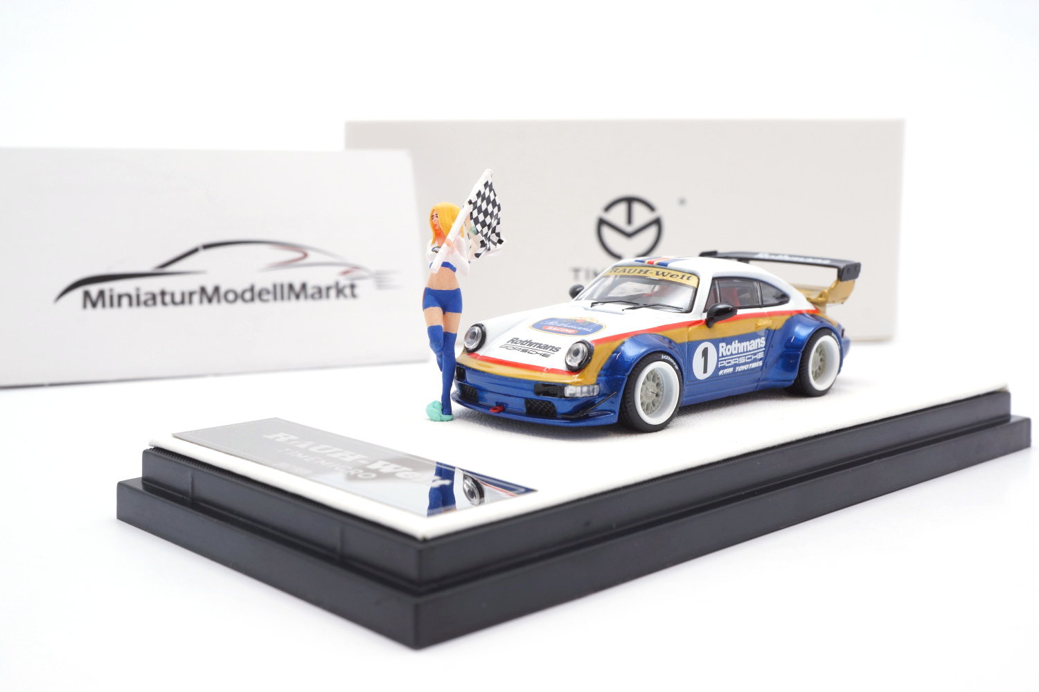 Timemicro 840888 Porsche 911 (964) - RWB - Rothmans - mit Figur 1:64