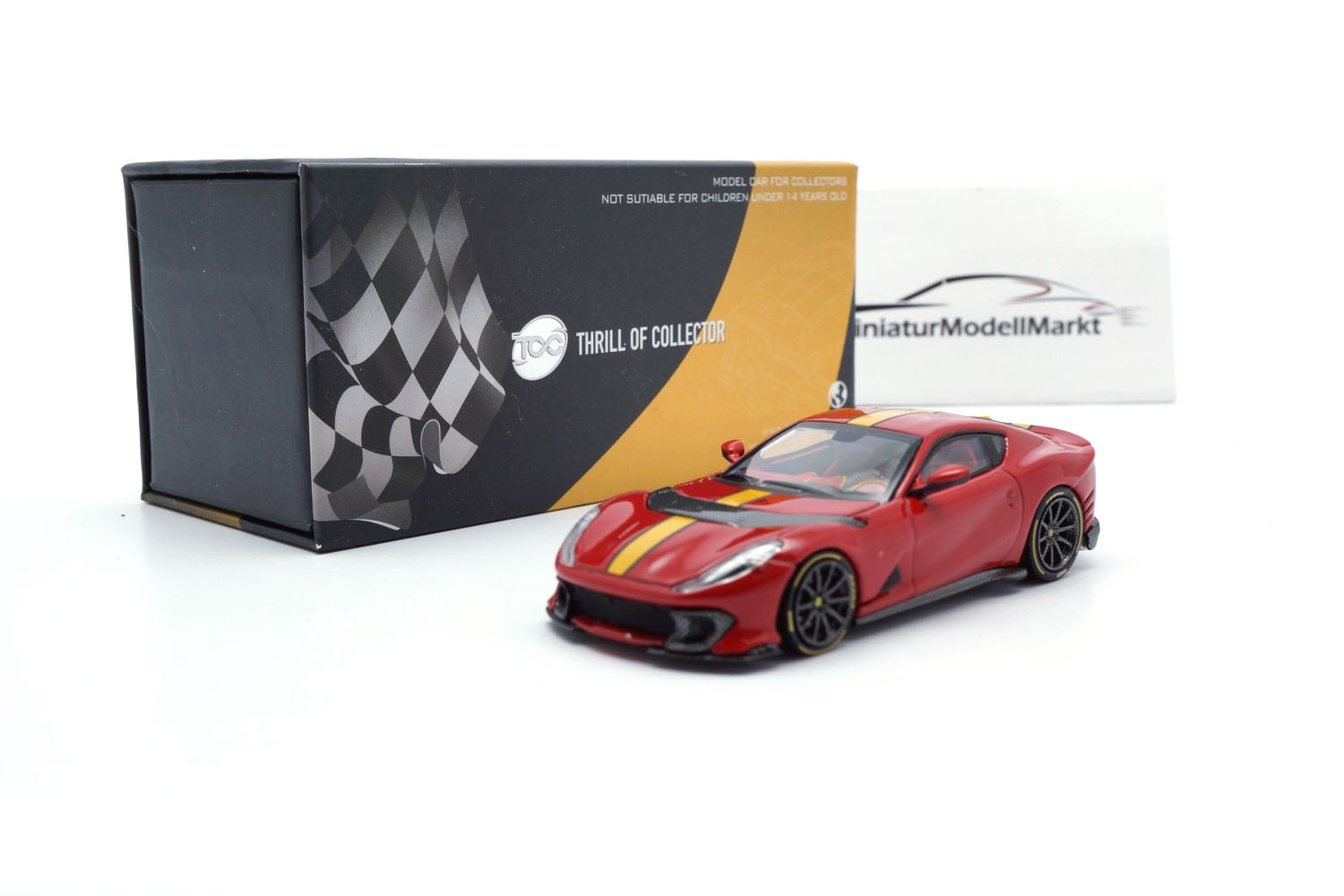 TOC TC-D-FEB12C-03 Ferrari 812 Competizione - Rosso Corsa Yello Stripe 1:64