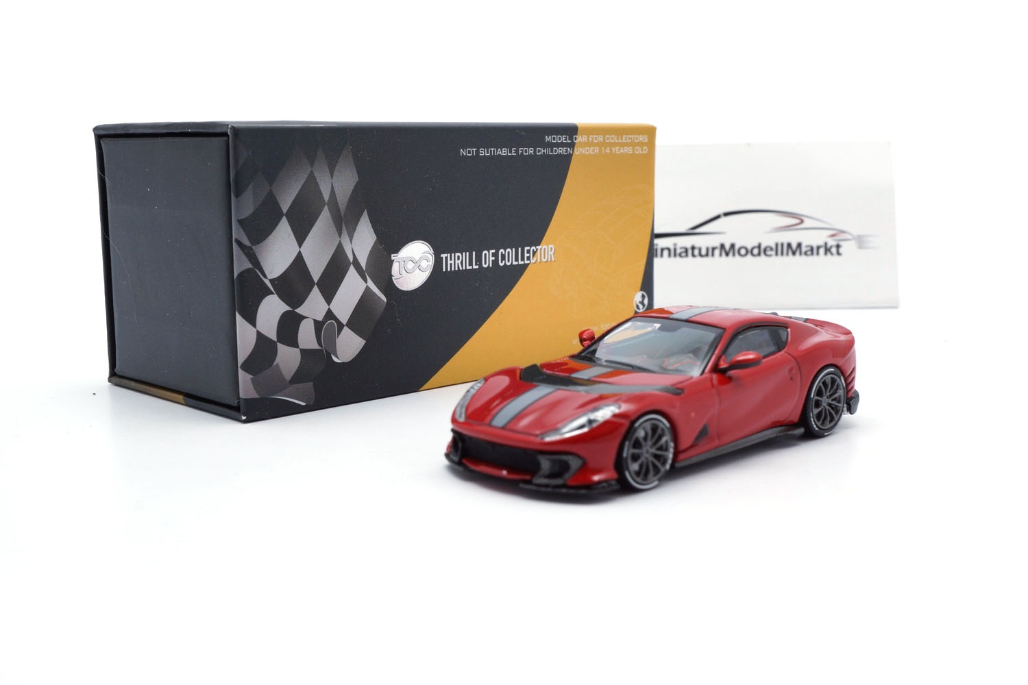 TOC TC-D-FEB12C-04 Ferrari 812 Competizione - Rosso Corsa Silver Stripe 1:64