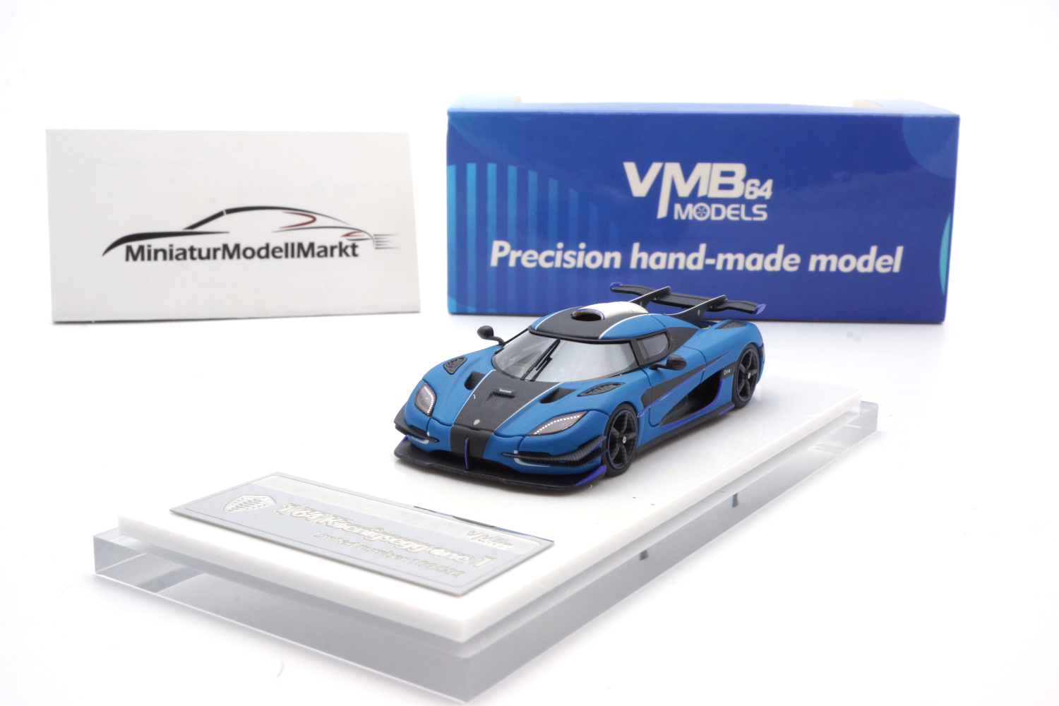 VMB64 VMB64-One-02 Koenigsegg One:1 - Matt Blau 1:64