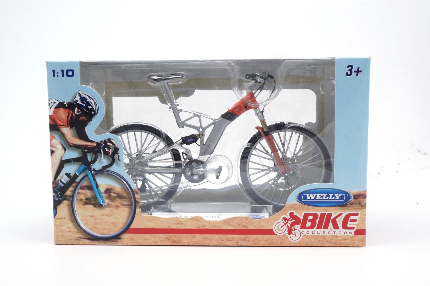 Welly 62570PW Fahrrad - Audi design cross - Orange 1:10
