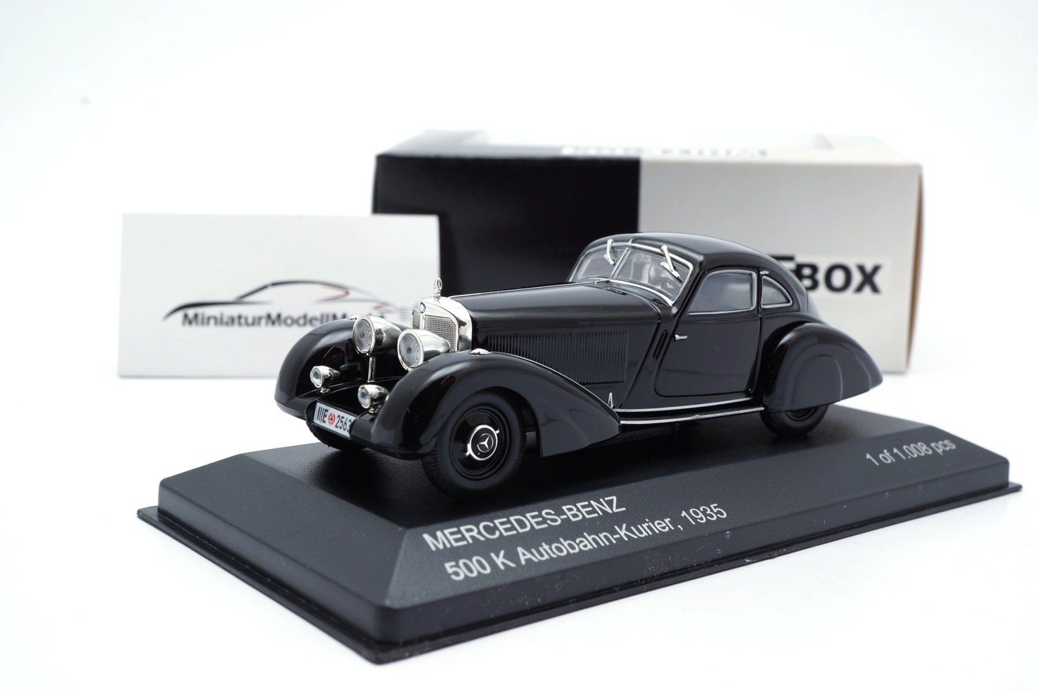 Whitebox 003 Mercedes 500K Autobahn-Kurier - schwarz - 1935 1:43