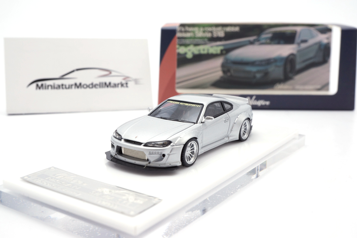 Wildfire nissan01 Nissan Silvia S15 - Rocket Bunny - Silver 1:64