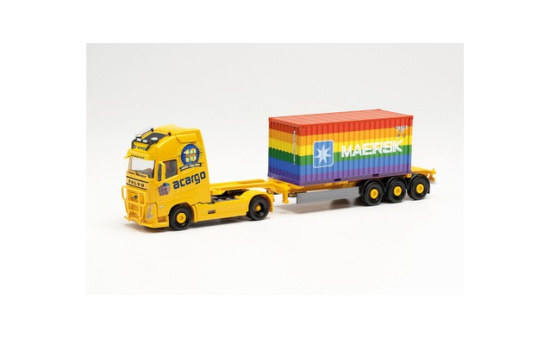 Herpa 315364 Volvo FH Gl. XL 2020 Container-Sattelzug Acargo 10 Jahre / 20 ft. Maersk Rainbow (Hamburg) - Vorbestellung 1:87