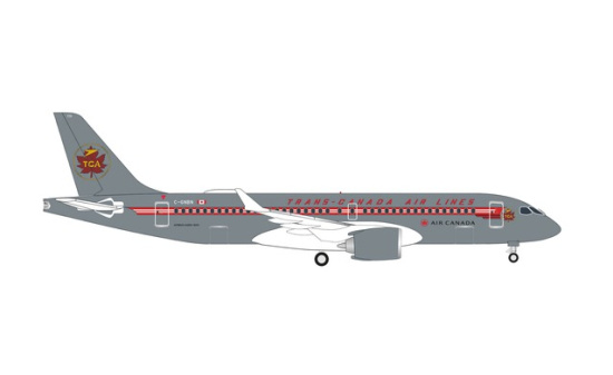 Herpa 536158 Air Canada Airbus A220-300 Trans Canada Air Lines retro livery C-GNBN 1:500