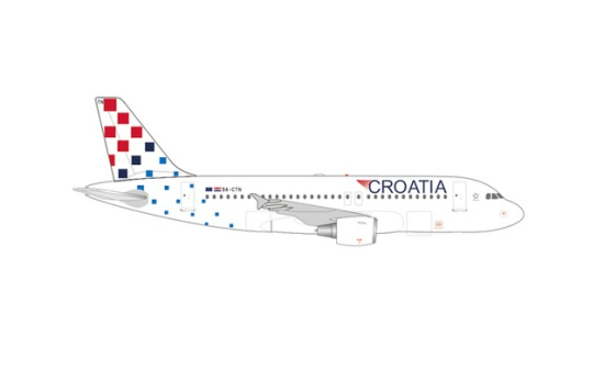 Herpa 536264 Croatia Airlines Airbus A319 9A-CTN Osijek 1:500