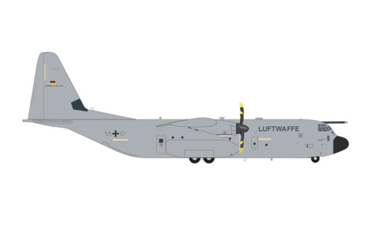 Herpa 572194 Luftwaffe Lockheed Martin C-130J-30 Super Hercules - 55+01 - Vorbestellung 1:200