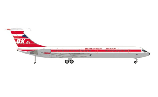 Herpa 572316 CSA Czechoslovak Airlines Ilyushin IL-62M OK-JBI Pilsen 1:200
