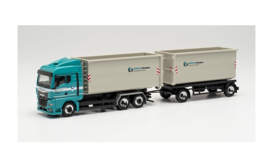 Herpa 949439 MAN TGX GM Abrollmulden-Hängerzug Knepper 1:87