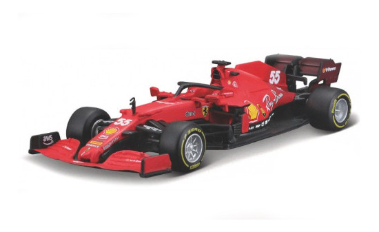 Bburago 18-36829S Ferrari SF21, No.55, Scuderia Ferrari, Formel 1, C.Sainz, 2021 1:43