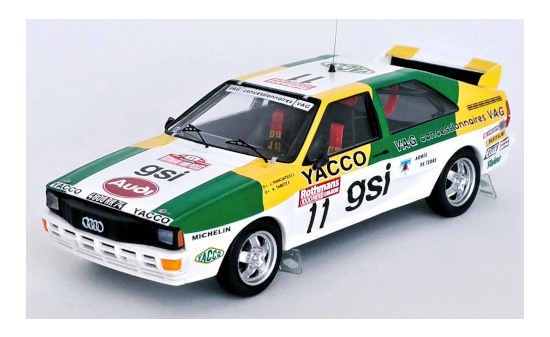 Trofeu RRFR46 Audi quattro, No.11, Yacco, Rallye des 1000 Pistes , J.Panciatici/A.Tabet, 1983 1:43