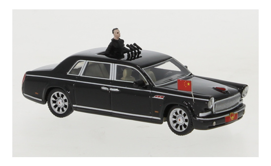 BoS-Models 87796 Hongqi L9, schwarz, mit Figur, 2017 1:87