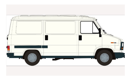Brekina BRE34916 Fiat Ducato Kasten - weiss 1:87