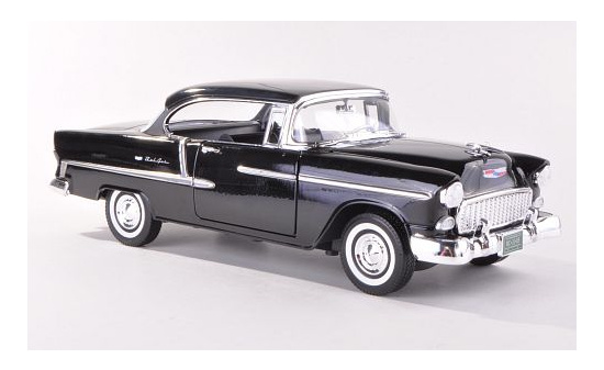 Motormax 73185BLACK Chevrolet Bel Air Hardtop, schwarz, 1955 1:18