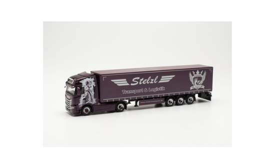 Herpa 949484 Iveco S-Way Gardinenplanen-Sattelzug 