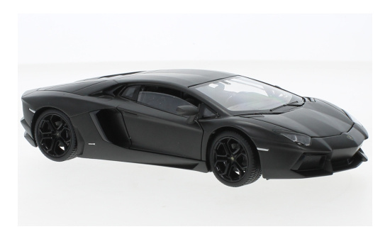 Welly 24033MATT-BLACK Lamborghini Aventador Coupe, matt-schwarz 1:24