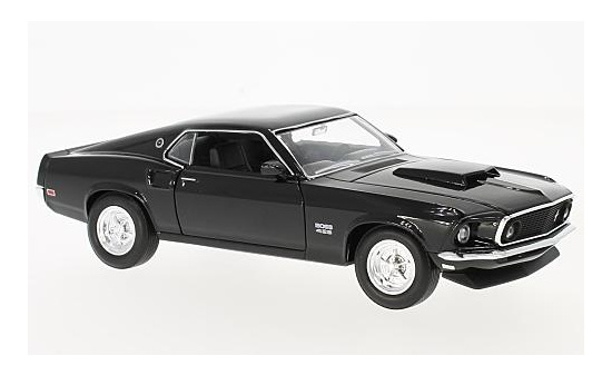 Welly 24067W-BLACK Ford Mustang Boss 429, schwarz, 1969 1:24