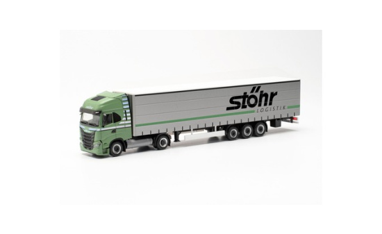 Herpa 315227 Iveco S-Way Gardinenplanen-Sattelzug 15m Stöhr (Baden-Württemberg/Rottenacker) 1:87