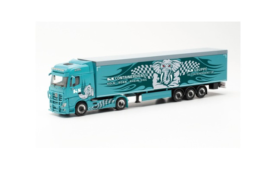 Herpa 315241 Mercedes-Benz Actros Bigspace Schubboden-Sattelzug KS Containerdienst (Nordrhein-Westfalen/Troisdorf) 1:87