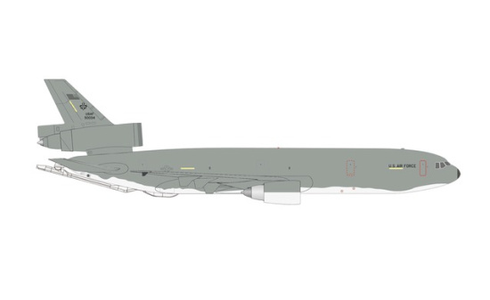 Herpa 536479 U.S. Air Force McDonnell Douglas KC-10A Extender - 2nd Bomb Wing, Barksdale Air Base, Operation Desert Storm Louisiana Yard Dog 85-0034 1:500