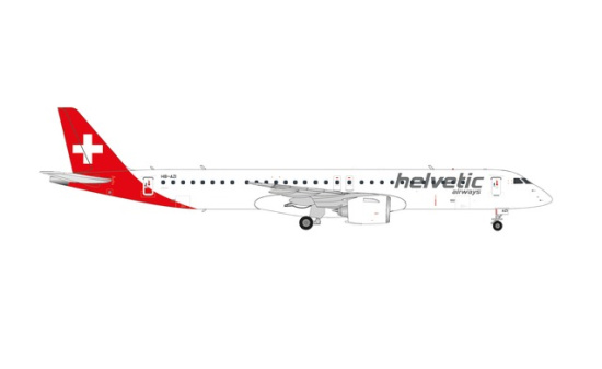Herpa 572286 Helvetic Airways Embraer E195-E2 HB-AZI 1:200