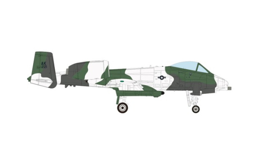 Herpa 572347 U.S. Air Force Fairchild A-10A Thunderbolt II - 18th Tactical Fighter Squadron,
343rd Composite Wing, Eielsen Air Base, Exercise Cool Snow Hog, Alaska
1982 80-0221 1:200