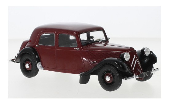 WhiteBox 124116 Citroen Traction Avant 11BL, dunkelrot/schwarz, 1952 1:24