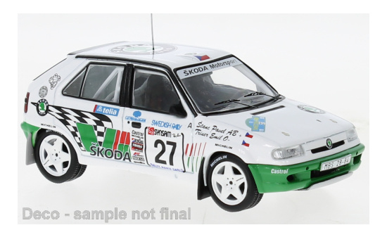IXO RAC413A22 Skoda Felicia Kit Car, No.27, Rallye WM, Rally Schweden, E.Triner/P.Stanc, 1995 1:43