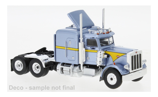 Brekina 85711 Peterbilt 359, metallic-hellblau/gelb, 1973 1:87