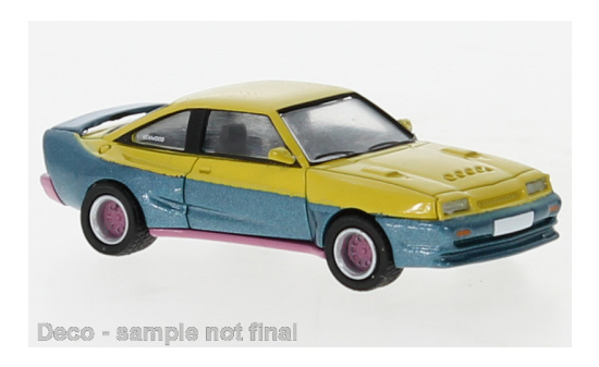 PCX87 PCX870532 Opel Manta B Mattig, gelb/blau, 1991 1:87