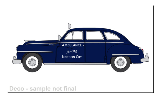 Oxford 87DS46005 Desoto Surburban, Junction City Ambulance, 1946 - Vorbestellung 1:87