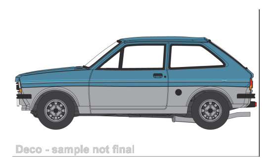 Oxford OXF76FF007 Ford Fiesta MKI - blau (Metallic) , silber - Vorbestellung 1:76