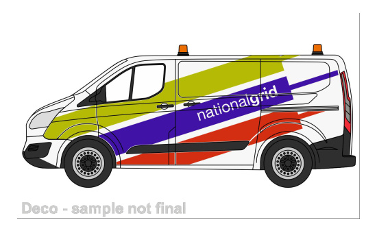 Oxford OXF76CUS004 Ford Transit Custom - National Grid 1:76