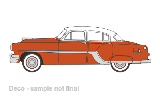 Oxford OXF87PC54004 Pontiac Chieftain - rot , weiss 1:87