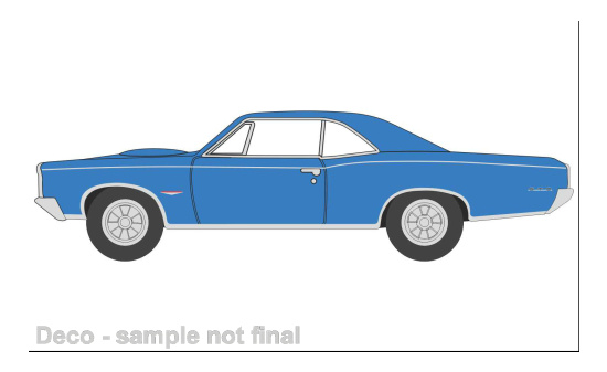 Oxford 87PG66001 Pontiac GTO, metallic-blau, 1966 - Vorbestellung 1:87