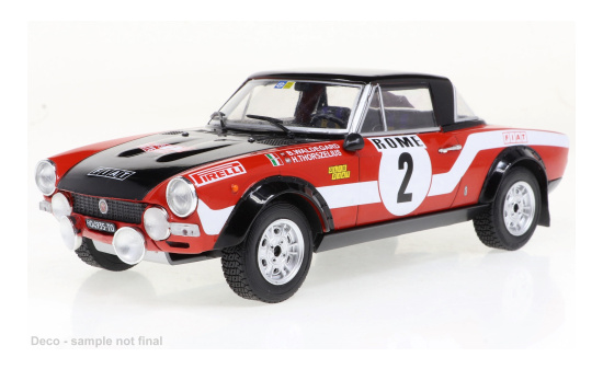 IXO 24RAL019A Fiat 124 Abarth, No.2, Rally Monte Carlo , B.Waldegard/H.Thorszelius, 1973 - Vorbestellung 1:24